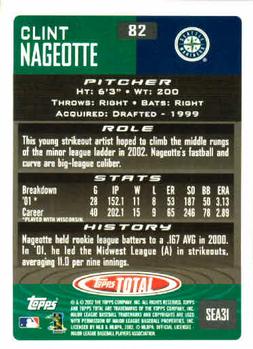 2002 Topps Total #82 Clint Nageotte Back