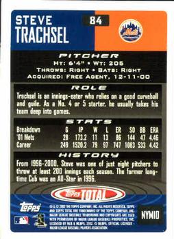 2002 Topps Total #84 Steve Trachsel Back
