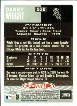 2002 Topps Total #938 Dan Wright Back