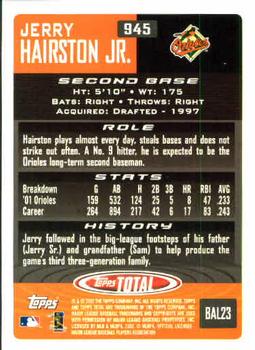 2002 Topps Total #945 Jerry Hairston Jr. Back