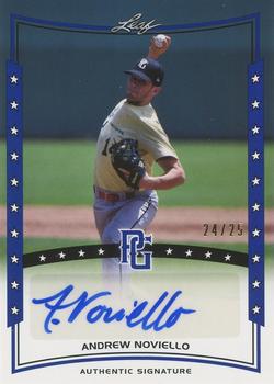 2014 Leaf Perfect Game - Autographs Blue #A-AN1 Andrew Noviello Front