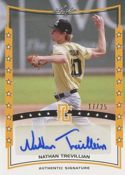 2014 Leaf Perfect Game - Autographs Blue #A-NT1 Nathan Trevillian Front
