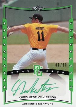 2014 Leaf Perfect Game National Showcase - Autographs Green #A-CA1 Christifer Andritsos Front