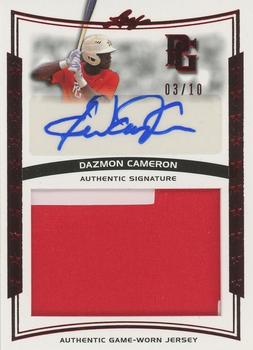 2014 Leaf Perfect Game - Autographed Jersey Red #JA-DC1 Dazmon Cameron Front