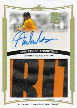 2014 Leaf Perfect Game National Showcase - Autographed Jersey Gold Spectrum #JA-CA1 Christifer Andritsos Front