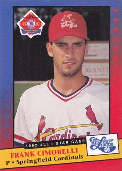 1992 Midwest League All-Stars #NNO Frank Cimorelli Front