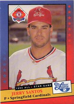 1992 Midwest League All-Stars #NNO Jerry Santos Front