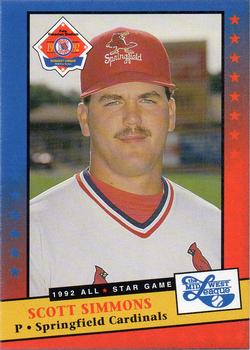 1992 Midwest League All-Stars #NNO Scott Simmons Front