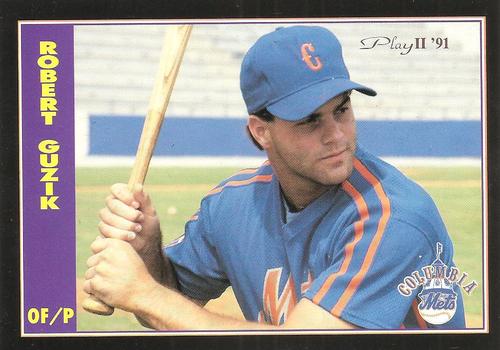 1991 Play II Columbia Mets Postcards #2 Rob Guzik Front