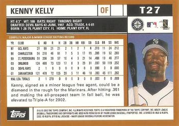 2002 Topps Traded & Rookies #T27 Kenny Kelly Back