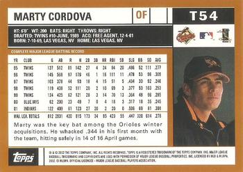 2002 Topps Traded & Rookies #T54 Marty Cordova Back