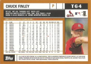 2002 Topps Traded & Rookies #T64 Chuck Finley Back
