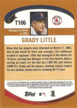 2002 Topps Traded & Rookies #T106 Grady Little Back