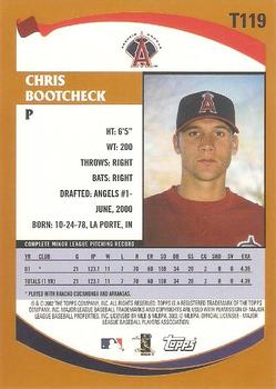 2002 Topps Traded & Rookies #T119 Chris Bootcheck Back