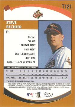 2002 Topps Traded & Rookies #T121 Steve Bechler Back