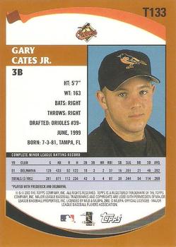 2002 Topps Traded & Rookies #T133 Gary Cates Jr. Back
