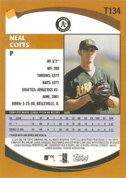 2002 Topps Traded & Rookies #T134 Neal Cotts Back