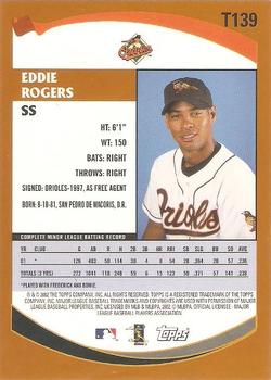 2002 Topps Traded & Rookies #T139 Ed Rogers Back