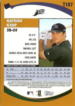 2002 Topps Traded & Rookies #T187 Nathan Kaup Back