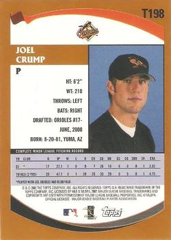 2002 Topps Traded & Rookies #T198 Joel Crump Back