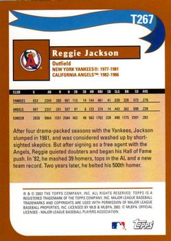 2002 Topps Traded & Rookies #T267 Reggie Jackson Back