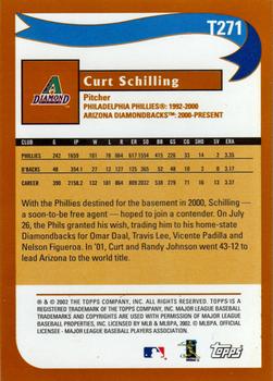 2002 Topps Traded & Rookies #T271 Curt Schilling Back