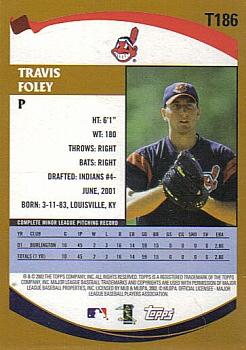 2002 Topps Traded & Rookies #T186 Travis Foley Back