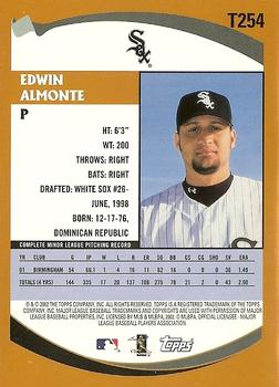 2002 Topps Traded & Rookies #T254 Edwin Almonte Back