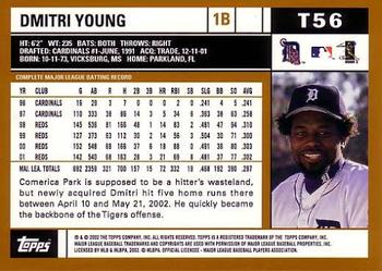 2002 Topps Traded & Rookies #T56 Dmitri Young Back