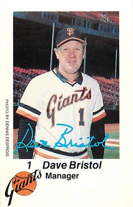 1980 San Francisco Giants Police #NNO Dave Bristol Front