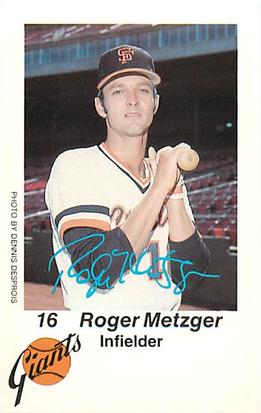 1980 San Francisco Giants Police #NNO Roger Metzger Front