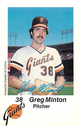 1980 San Francisco Giants Police #NNO Greg Minton Front