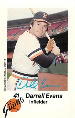 1980 San Francisco Giants Police #NNO Darrell Evans Front