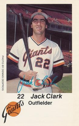 1980 San Francisco Giants Police #NNO Jack Clark Front