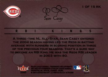 2005 Ultra - RBI Kings #1 RK Sean Casey Back