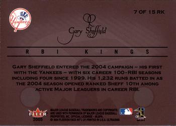 2005 Ultra - RBI Kings #7 RK Gary Sheffield Back