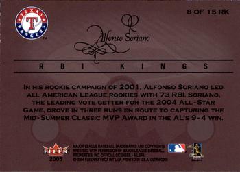 2005 Ultra - RBI Kings #8 RK Alfonso Soriano Back