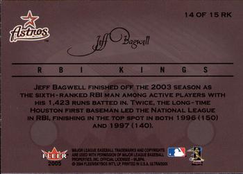 2005 Ultra - RBI Kings #14 RK Jeff Bagwell Back