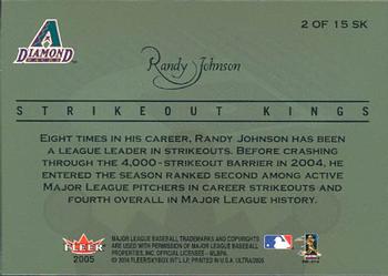2005 Ultra - Strikeout Kings #2 SK Randy Johnson Back