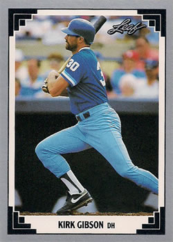 1991 Leaf #249 Kirk Gibson Front