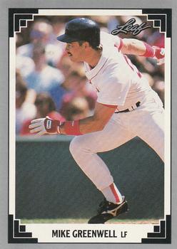 1991 Leaf #19 Mike Greenwell Front