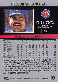 1991 Leaf #75 Hector Villanueva Back