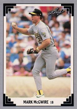 1991 Leaf #487 Mark McGwire Front