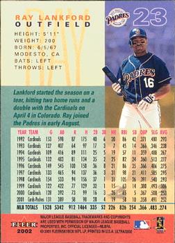 2002 Ultra #23 Ray Lankford Back