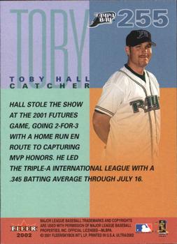 2002 Ultra #255 Toby Hall Back