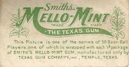 1910 E105 Smith's Mello-Mint #NNO Larry Doyle Back