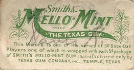 1910 E105 Smith's Mello-Mint #NNO Admiral Schlei Back