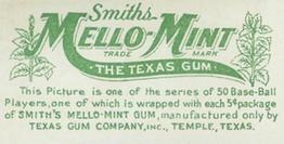1910 E105 Smith's Mello-Mint #NNO Heinie Zimmerman Back