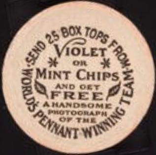 1912 Colgan's Chips Red Borders (E270-1) #NNO Al Bridwell Back