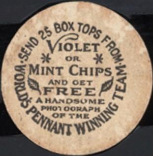 1912 Colgan's Chips Red Borders (E270-1) #NNO Jake Daubert Back